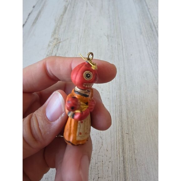 Dept 56 polliwoggs mini pumpkin mom ornament baby Jack O'Lantern Halloween shabb - Picture 3 of 7